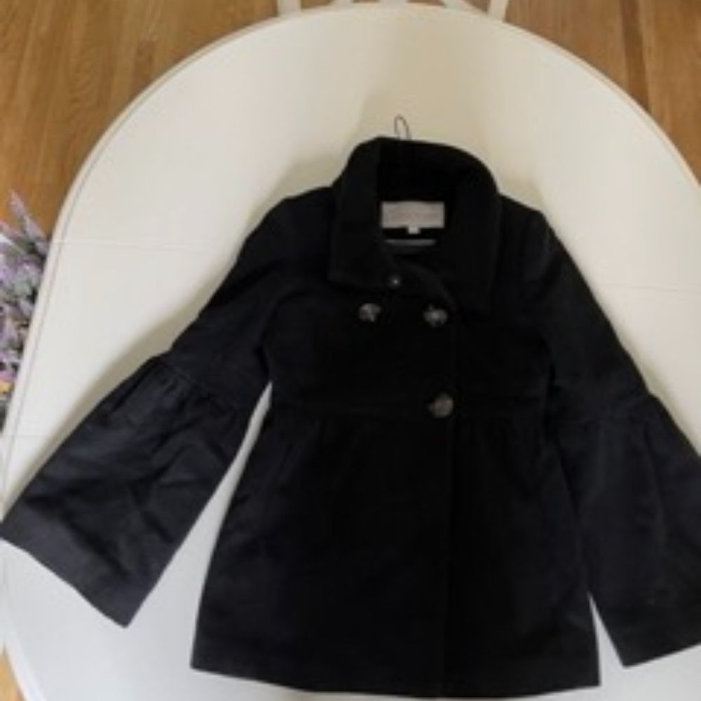 Jessica Simpson Black Wool Peacoat